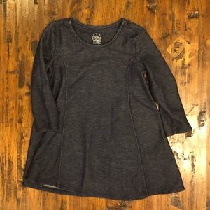 Faded Glory Blue Cotton 3/4 Sleeve Casual Dress 5